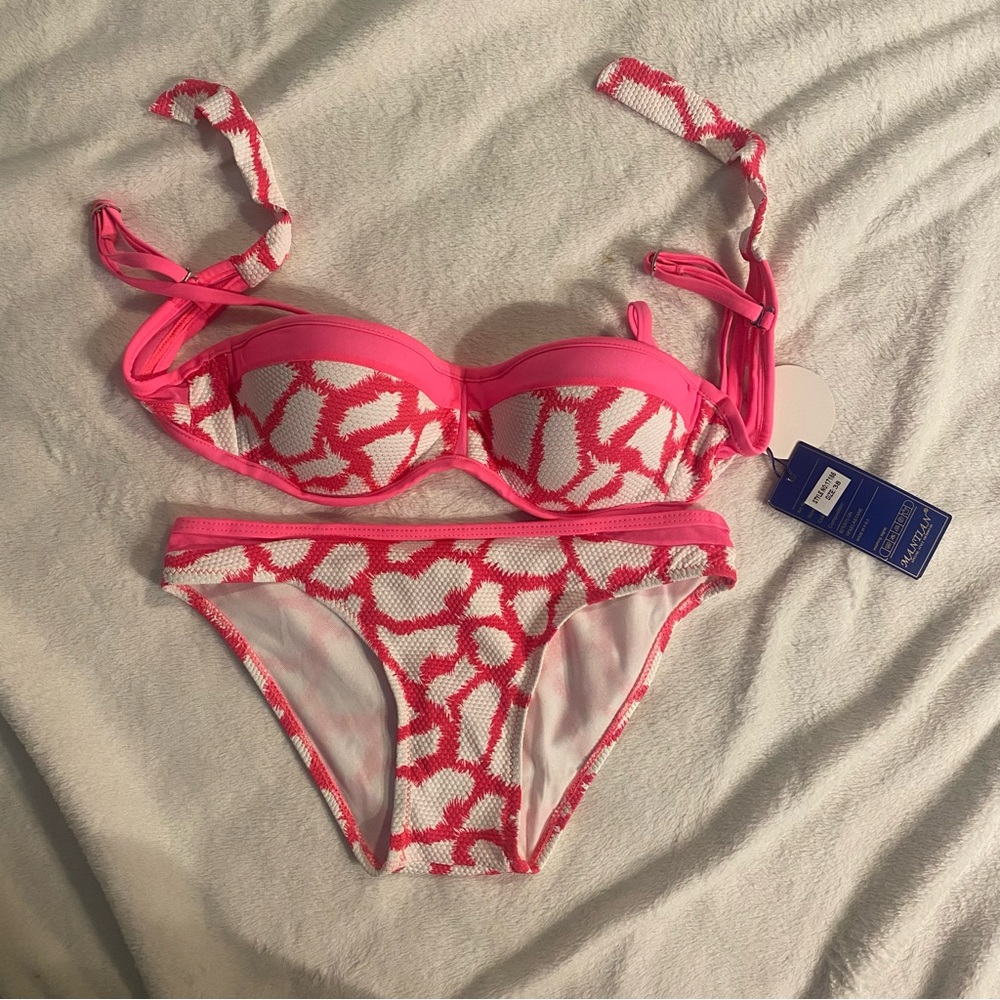 NWT Pink and White 2pc Bikini